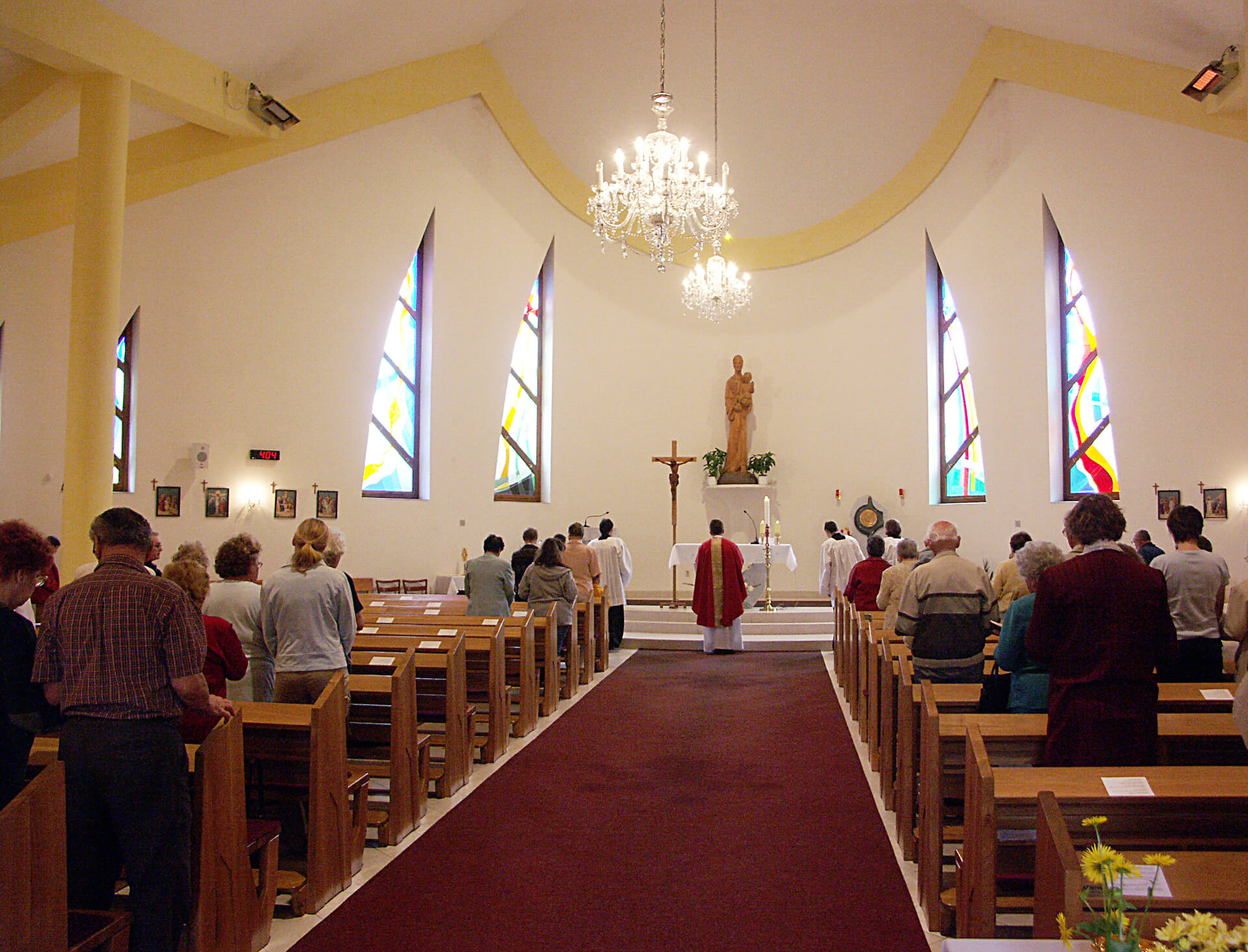 Fotografie vnitřní části kostelu svatého Cyrila a Metoděje